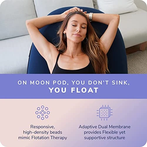 Moon Pod Adult Beanbag Chair, Gray – The Zero-Gravity Bean Bag Chair For Stress, Comfort, And All Day Deep Relaxation – Ultra Soft And Ergonomic Support For Back And Neck – For The Whole Family - Image 3