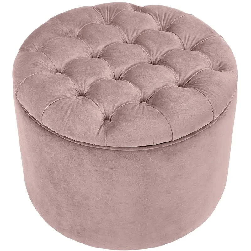 TOV Furniture Queen Velvet Storage Ottoman, Blush - Image 4