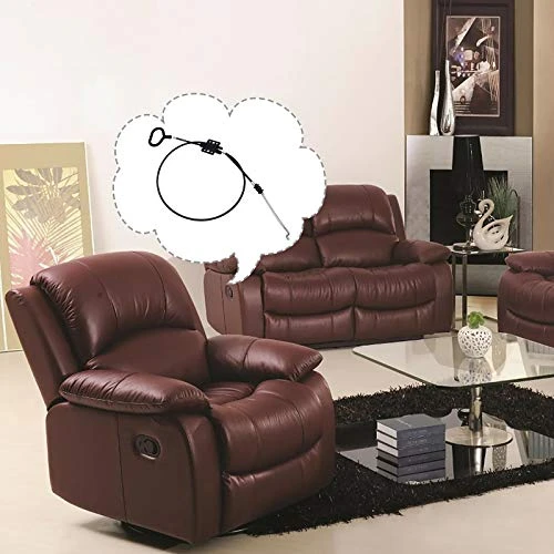 Nonley Sofa Recliner Cables, 2 Pack Couch Release Cables Recliner Replacement Parts D Ring Couch Recliner Pull Handle, Hook Exposed Cable With S Tip For Sofa, Black - Image 4