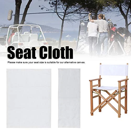 Marvellous Directors Chair Canvas Replacement, 1 Set White Chair Canvas Replacement Seat Cloth Stool Protector For Home Director Chair (20.5 X 16.5inch + 20.6 X 7.7inch) - Image 3