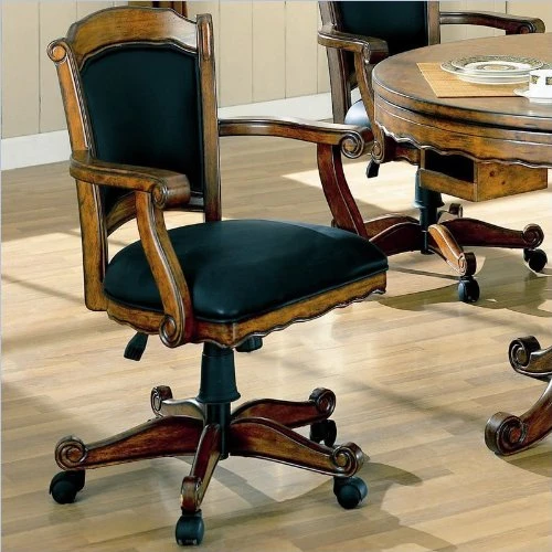 Turk 3-in-1 Round Pedestal Game Table Tobacco - Image 2