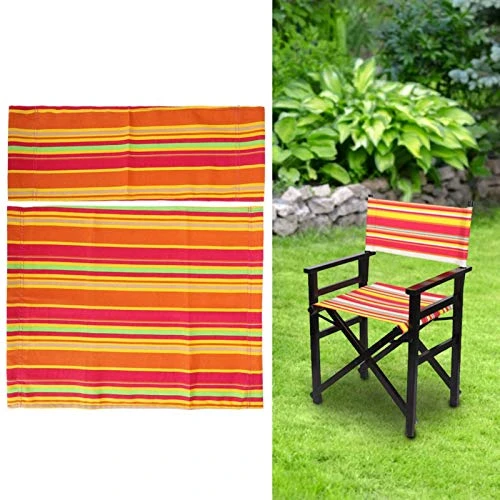 Omabeta 1 Set Director Chair Canvas Replacement Seat Cloth Portable Folding Chairs Cloth Kit Home Supplies Furniture Accessories(Colorful)