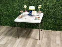 Iceberg IndestrucTable Classic Folding Table, Square, Platinum Granite, 200 Lbs. Weight Capacity 34" L X 34" W X 29" H