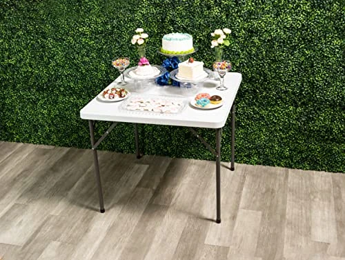 Iceberg IndestrucTable Classic Folding Table, Square, Platinum Granite, 200 Lbs. Weight Capacity 34" L X 34" W X 29" H