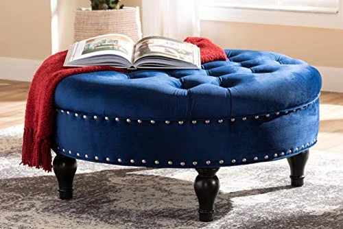 Baxton Studio Ottomans, Royal Blue - Image 4