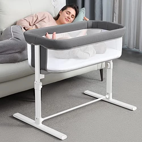 RONBEI Bassinet,Bedside Bassinet For Baby Breathable Mesh Baby Bassinet, Easy To Assemble Lightweight Portable Bassinets For Newborn Infants … - Image 2