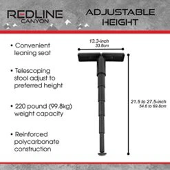 Redline Canyon Portable Telescoping Stool - Retractable Folding Stool Collapsible Chair Twist Sit Portable Seat Expands Up To 27in