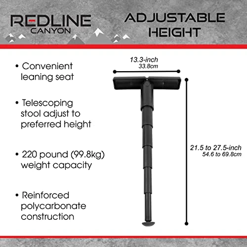 Redline Canyon Portable Telescoping Stool - Retractable Folding Stool Collapsible Chair Twist Sit Portable Seat Expands Up To 27in