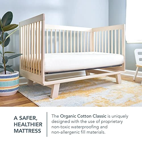 Naturepedic Organic Lightweight Classic Crib Mattress, 2-Stage Natural Mattress For Baby And Toddler Bed, Non-Toxic, 52" X 28" - Image 5