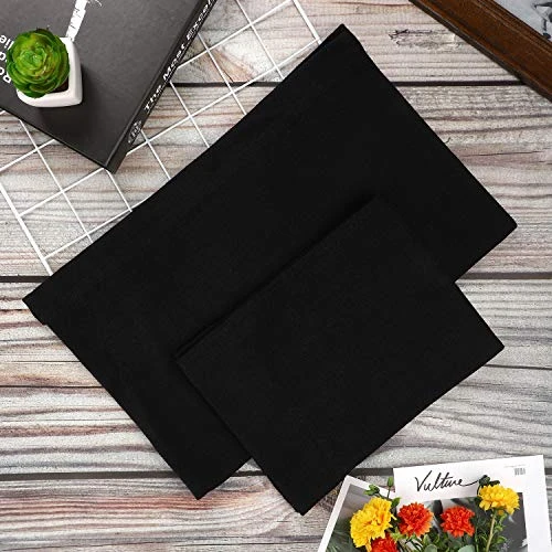 2 Set Directors Chair Canvas Replacement, Makeup Chair Seat And Back Replacement Cotton Canvas Stool Protector For Home Director Chair Medium Size(Black) - Image 4