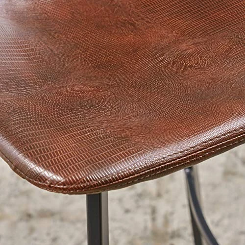 Christopher Knight Home Dax Barstools, 2-Pcs Set, Snake Skin Brown - Image 4