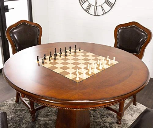 Sunset Trading Poker Dining And Game Pub Table, Distressed Brown Cherry With Espresso Seats - Image 5