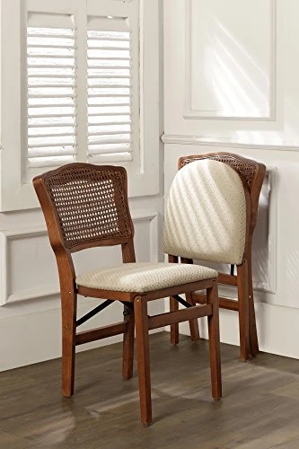 Stakmore French Cane Back Folding Chair Finish, Set Of 2, Fruitwood - Image 2