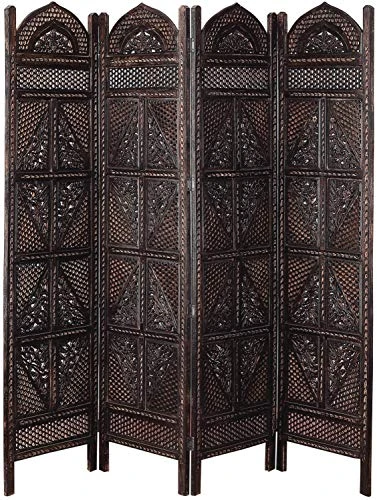 Deco 79 Wood 4 Panel Screen Ultimate In Screen Category - Image 2
