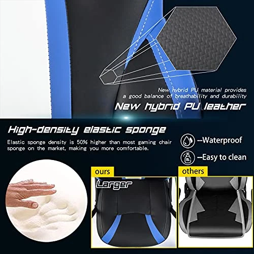 JOYFLY Gaming Chair, Gamer Chair For Adults Teens Silla Gamer Computer Chair Racing Ergonomic PC Office Chair (Blue) - Image 3