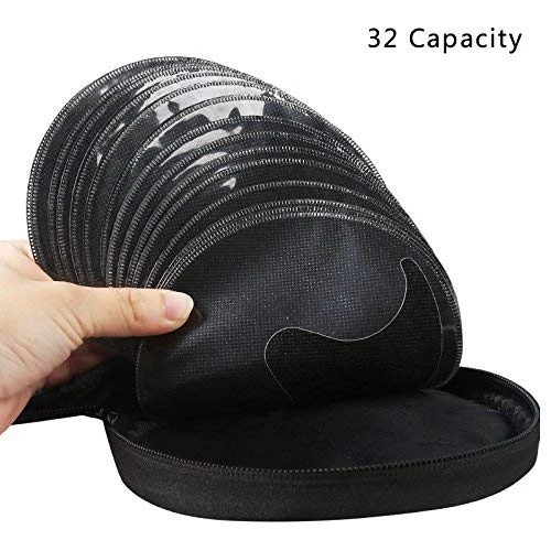 CD/DVD Portable Carry Wallet BUBM 32 CD Disc Capacity Waterproof Storage Case Compact And Easy To Store For Car Home And Travel Black - Image 4