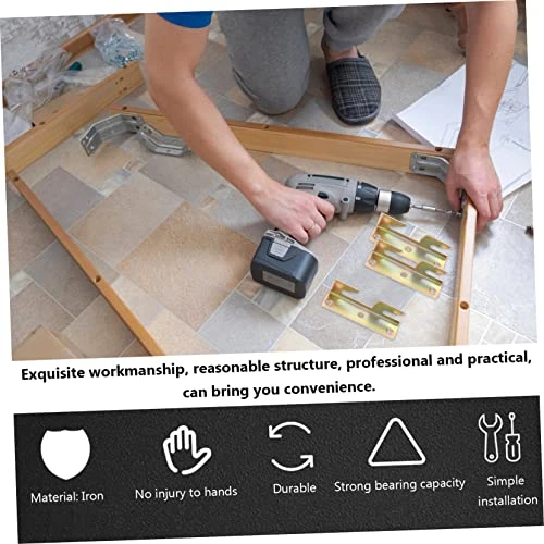 Housoutil 24 Pcs Bed Button Bed Hanger Bed Hinge Cold Rolled Steel Furniture - Image 4