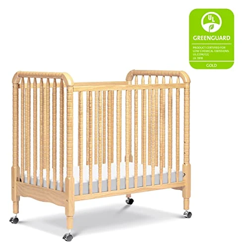 DaVinci Jenny Lind 3-in-1 Convertible Mini Crib In Natural, Removable Wheels, Greenguard Gold Certified - Image 2