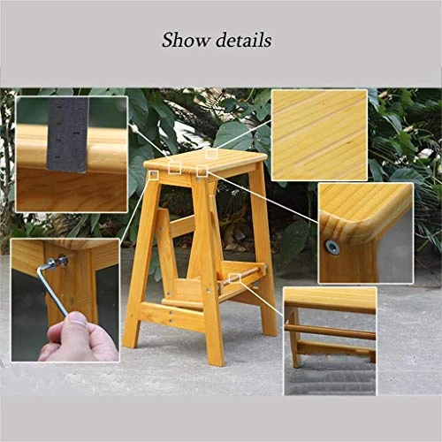 DINGZZ Step Stool-Large Steps Provide Comfort And Security, Folds Flat For Easy Storage Safety - Image 3