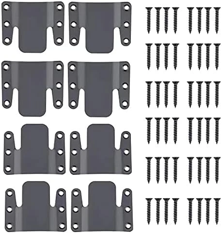 DERRILLA Universal Metal Sectional Furniture Interlocking Sofa Connector Bracket With Screws (Black, 4) - Image 5