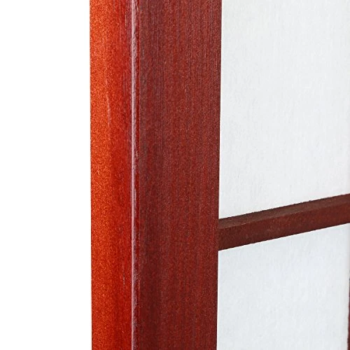 Magshion Oriental Room Divider Hardood Shoji Screen (Cherry, 4-Panel) - Image 2