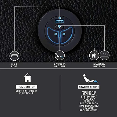 Valencia Piacenza Home Theater Seating | Premium Top Grain Nappa 9000 Leather, Power Recliner, LED Lighting (Row Of 2 Loveseat, Black) - Image 3