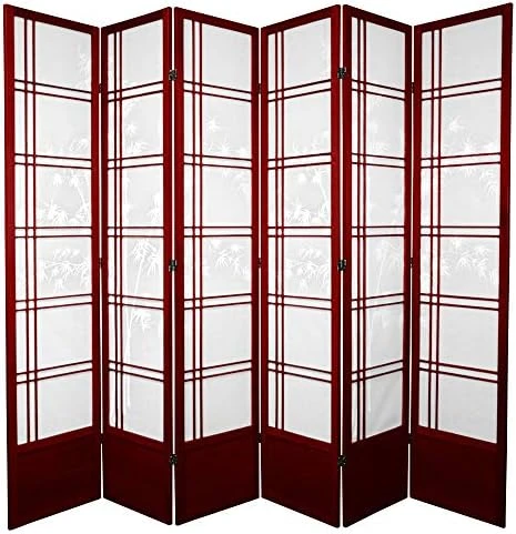 Oriental Furniture 7 Ft. Tall Bamboo Tree Shoji Screen - Honey - 5 Panels - Image 13