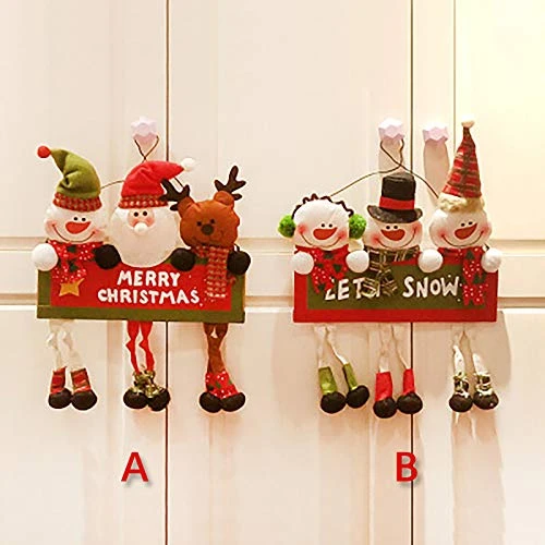 YIISU #nr92wv Christmas Decor Xmas Window Christmas Santa Party Door Decor - Image 2