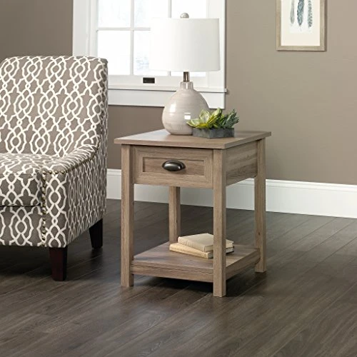 Sauder County Line Side Table/Night Stand, Salt Oak Finish - Image 2