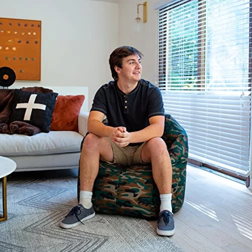 Big Joe Milano Smartmax Green Woodland Camo Beanbag Chair - Image 4