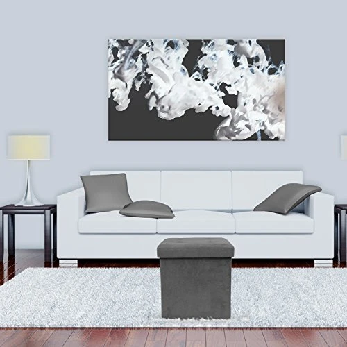 Sorbus Storage Ottoman Bench β Collapsible/Folding Bench Chest With Cover β Perfect Toy And Shoe Chest, Hope Chest, Pouffe Ottoman, Seat, Foot Rest, β Contemporary Faux Suede (Gray) - Image 3