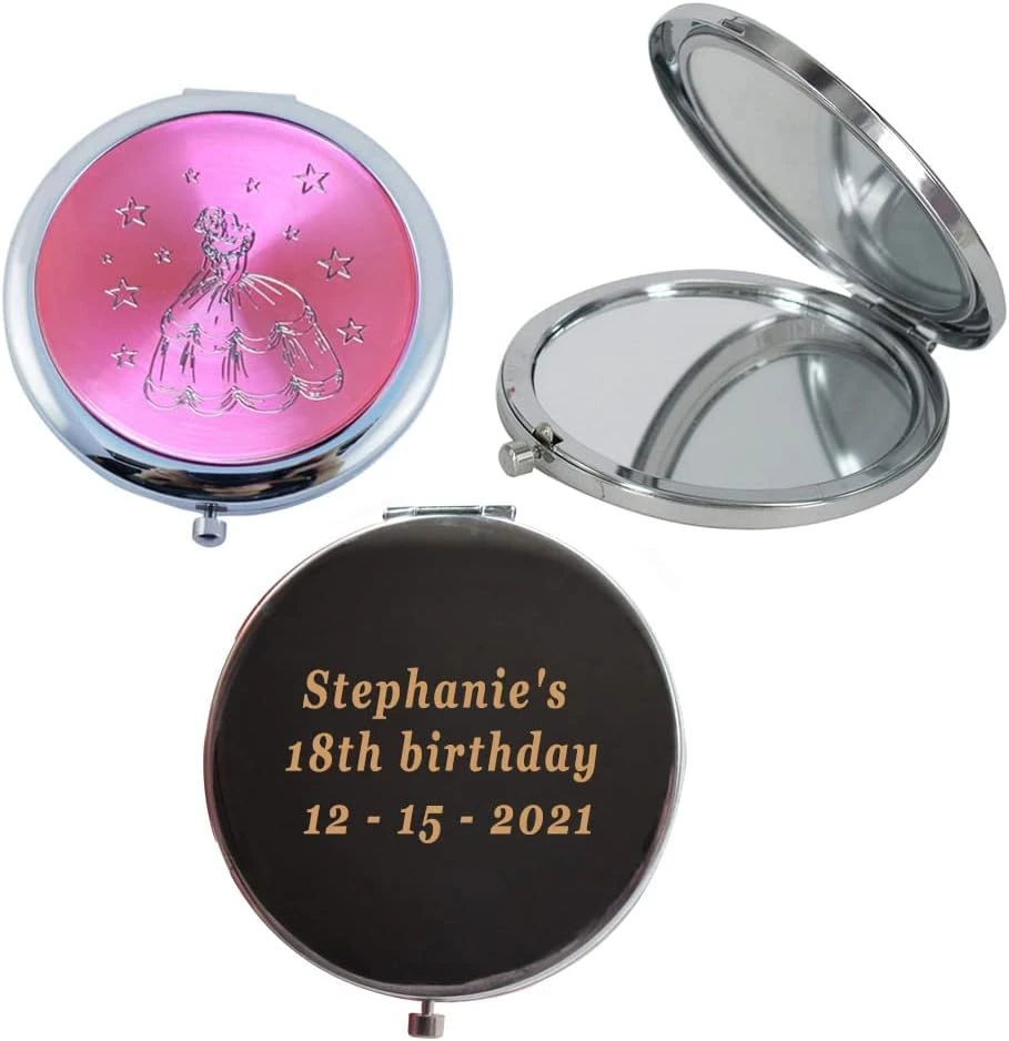 WE Mis Quince Años (12 PCS) Sweet 15, Sweet Sixteen, Quinceañera, Mis 15 Años Compact Mirror (Silver) - Image 5