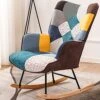 Baysitone Comfy Rocking Lounge Chair For Nursery, Nursery Rocking Armchair, Comfy Side Chair, Relax Glider Rocker Chair For Living Room Bedroom Reading Room Office, Colorful