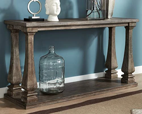 Signature Design By Ashley Johnelle Sofa Table, Gray Wood - Image 2