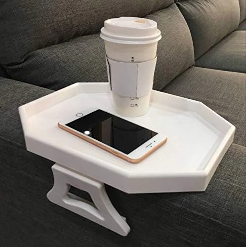 NHD Sofa Armrest Clip Tray Table, Couch Drink Snack Remote Control Holder (Black) - Image 7
