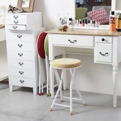 AZUMAYA PC-31 Folding Stool (Yellow)