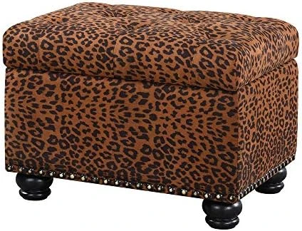 Convenience Concepts Designs4Comfort 5th Avenue Storage Ottoman, Espresso Faux Leather - Image 8
