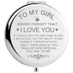 DIDADIC Daughter Gifts For Christmas, Birthday Gifts For Daughters, Graduation Gifts For Her, To My Girl Makeup Mirror