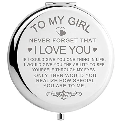DIDADIC Daughter Gifts For Christmas, Birthday Gifts For Daughters, Graduation Gifts For Her, To My Girl Makeup Mirror
