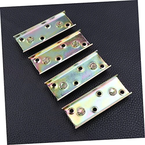 VILLCASE 8 Pcs Malm Bed Frame Metal Holder Adjustable Stand Headboard Kit For Adjustable Bed Bed Hardware Rail Bracket Buckle Gasket Big Bed Bed Rail Fasteners Rust Proof Frame Bracket 4x - Image 3