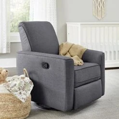 GENERIC Glider Grey Modern Contemporary Polyester Recline