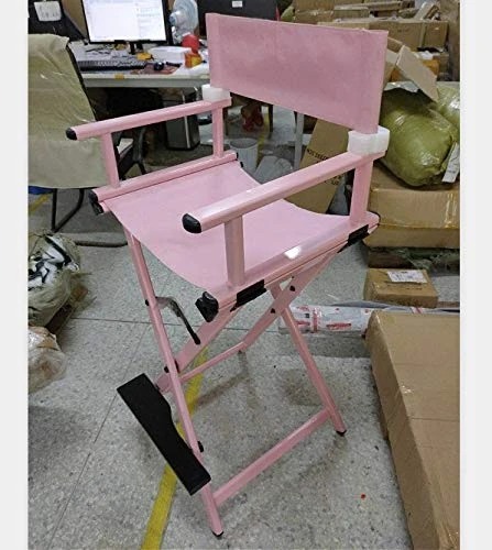 Makeup Artist Chair, Aluminium Lightweight Strong Folding Professional Makeup Artist Director Chair (Color : Pink) - Image 2