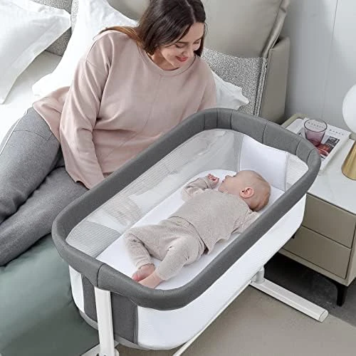 RONBEI Bassinet,Bedside Bassinet For Baby Breathable Mesh Baby Bassinet, Easy To Assemble Lightweight Portable Bassinets For Newborn Infants … - Image 6