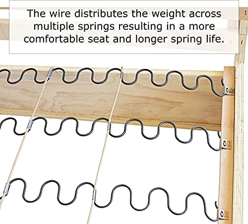 House2Home 31" Couch Spring Repair Kit To Fix Sofa Support For Sagging Cushions - Includes 4pk Of Springs, Upholstery Spring Clips, Seat Spring Stay Wire, Screws, And Installation Instructions - Image 5
