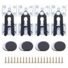 INCREWAY 4 Pieces Sofa Couch Sectional Furniture Connector Joint Snap Alligator Clip With Screws And 8Pcs Furniture Pads