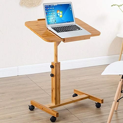WYKDD Height Adjustable Mobile Laptop Stand Desk Rolling Cart, Height Adjustable From (Size : 50x70cm) - Image 5