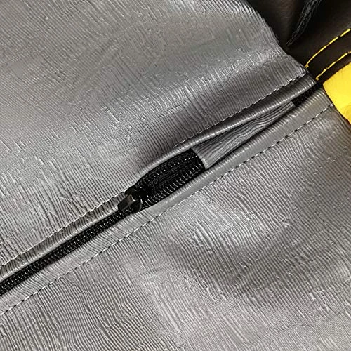 FDP SoftScape Classic 38" Collegiate Jumbo Bean Bag Chair, Furniture For Reading, Studying, Playing Video Games, Relaxing, Alternative Seating For Dorm Or Rec Rooms, Homes, Libraries - Crimson/Black - Image 3