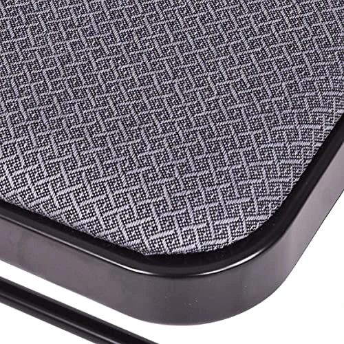 Moccha 4 Pack Folding Chairs, Stackable Fabric Commercial Chair With Metal Frame, Lightweight Portable Foldable Chairs With Padded Seat For Home Office Wedding Party Indoor Outdoor Events(Gray) - Image 3