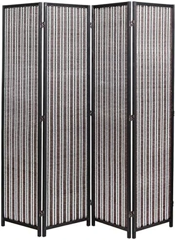 Legacy Decor 3 Panel Natural Color Wood And Bamboo Weave Room Divider - Image 12