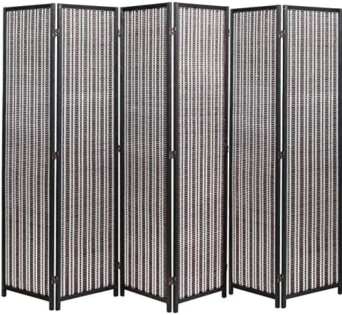 Legacy Decor 3 Panel Natural Color Wood And Bamboo Weave Room Divider - Image 5